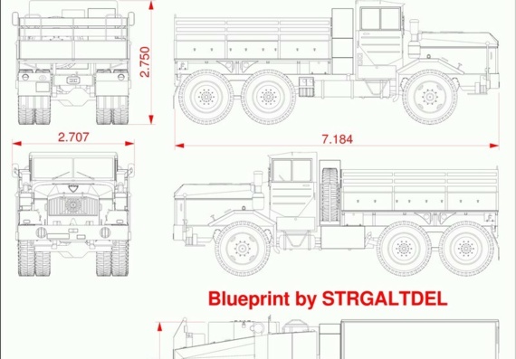 Faun L908 (1958) truck drawings (figures)